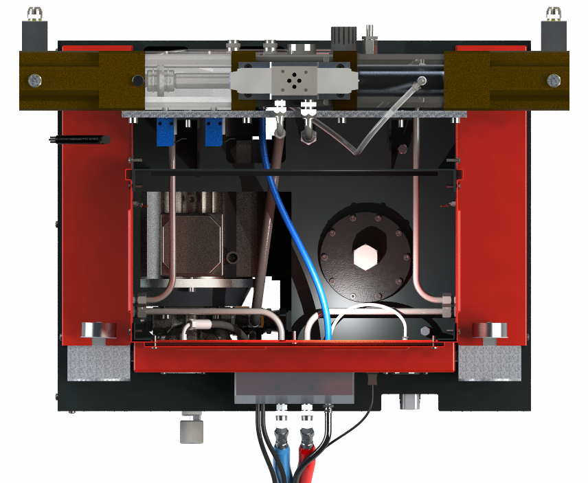 Seccion superior de máquina hidráulica de proyección de poliurea modelo CHL 400